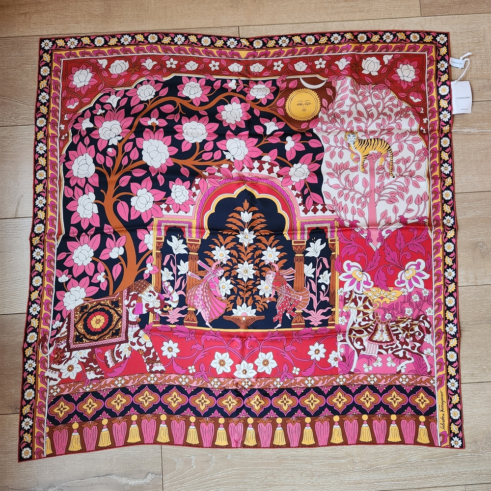 Salvatore Ferragamo Multicolor Silk Scarf